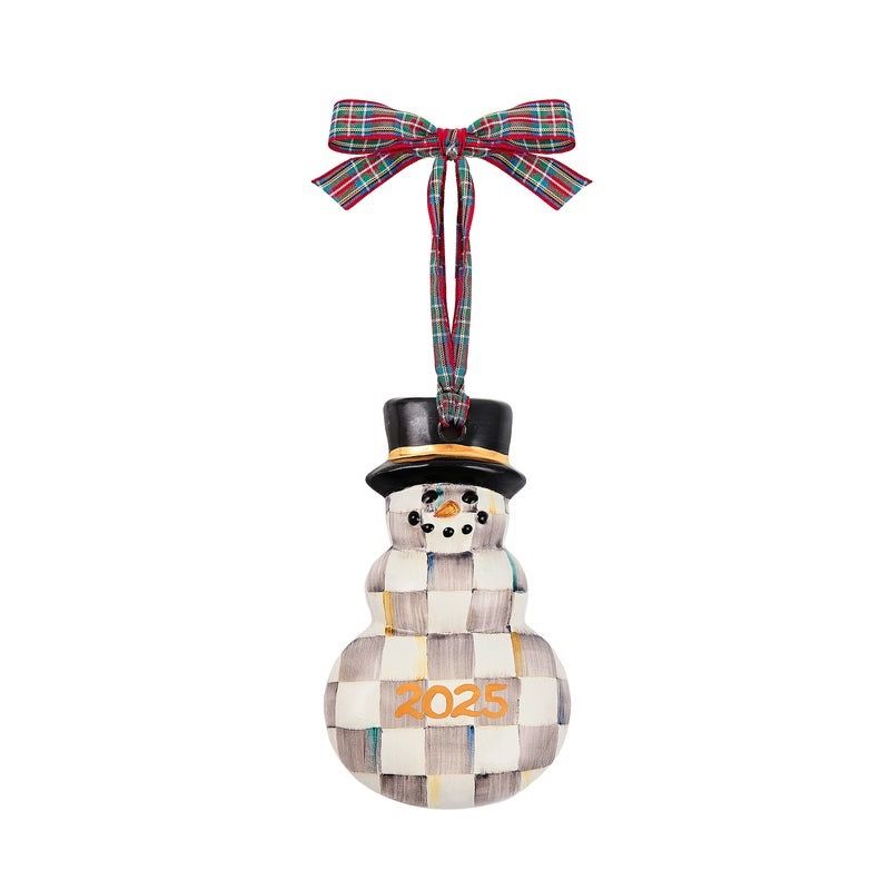Sterling Check 2025 Snowman Ornament