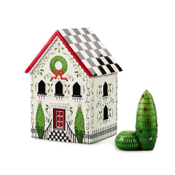 Holly Village Illuminated Ceramic House