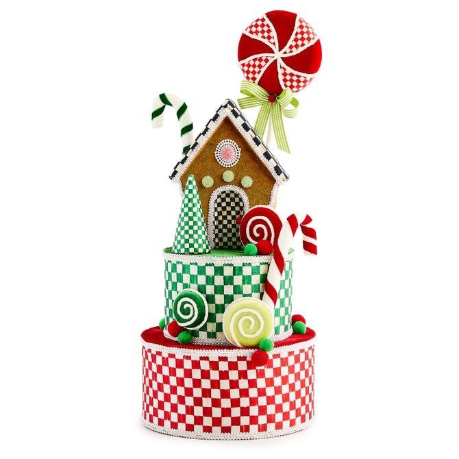 Check It Out Gingerbread Fabric Tree Topper