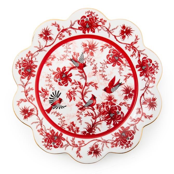 Cardinal Toile Dinner Plate