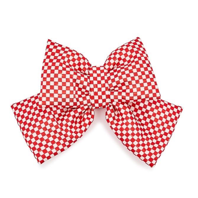 Red Check Small Bow