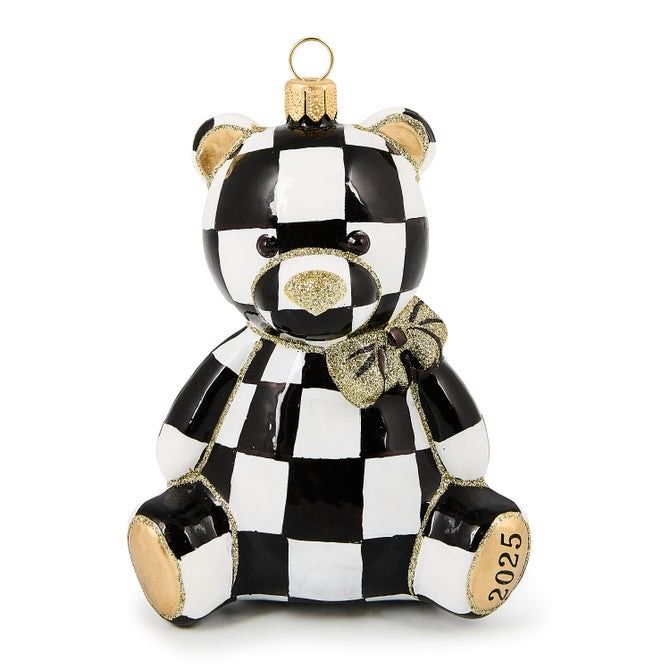 Glass Ornament- 2025 Courtly Bear