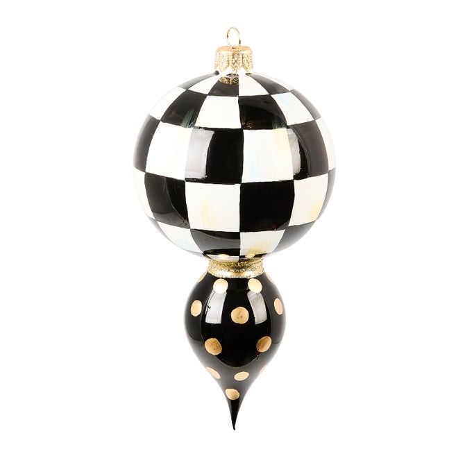 Glass Ornament- Courtly Noel Drop