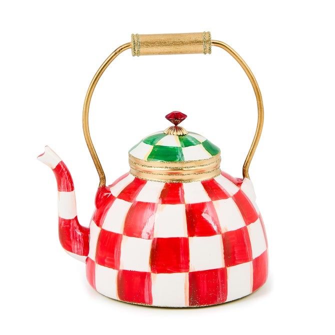 Glass Ornament- Check It Out Tea Kettle