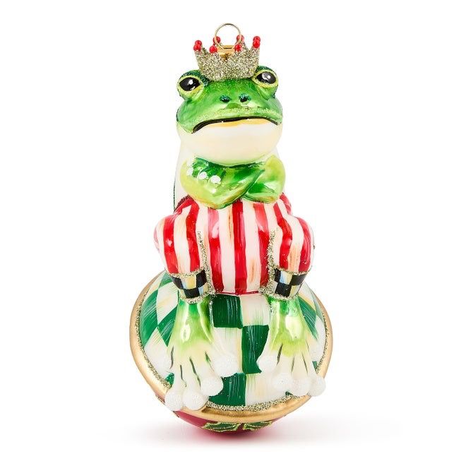 Glass Ornament- Check It Out Mr. Jingles