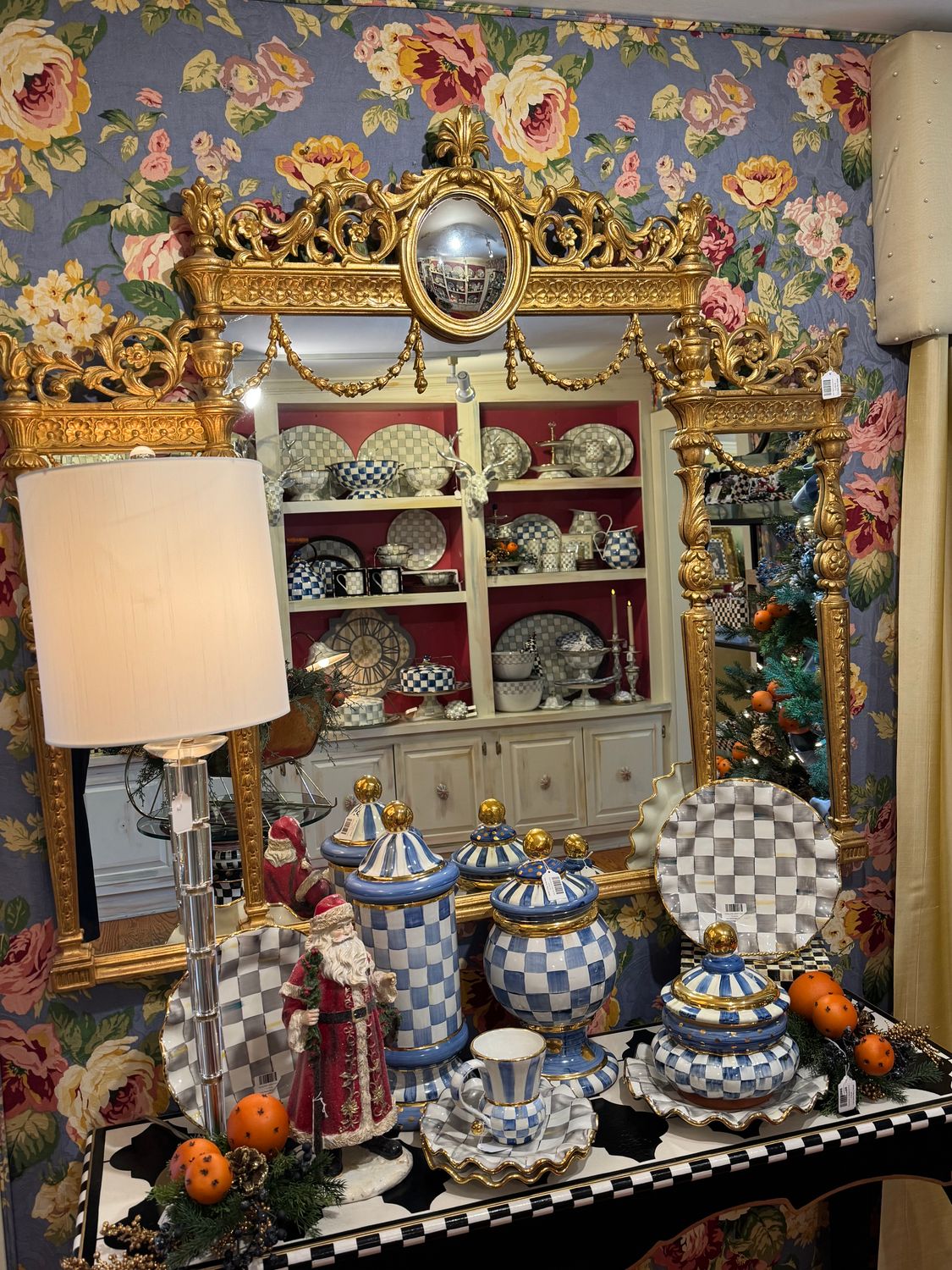 Gold 3 Section Florentine Mirror