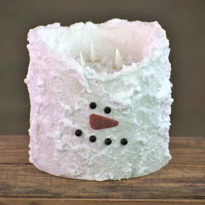 Snowman Textured w Moving Flame