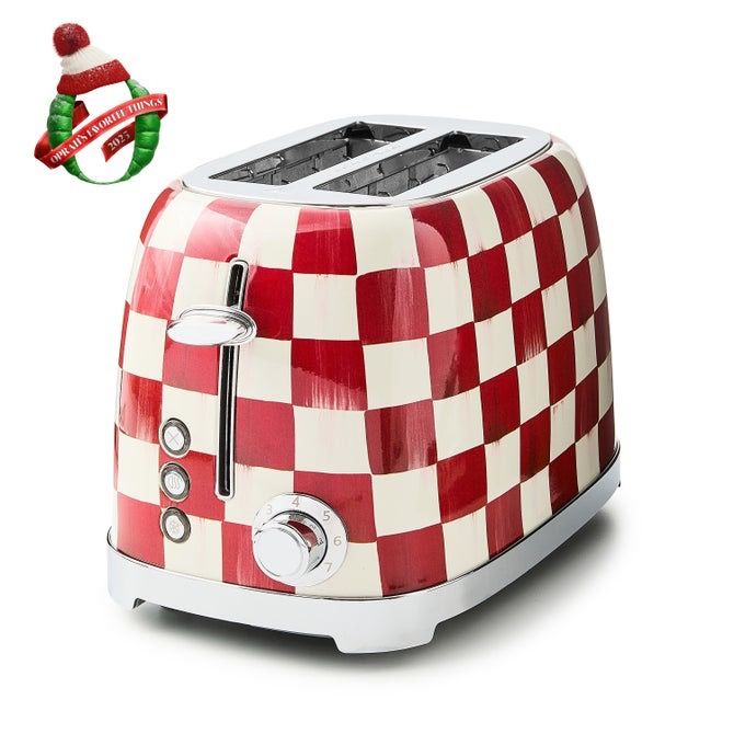 Cherry  Check 2 Slice Toaster