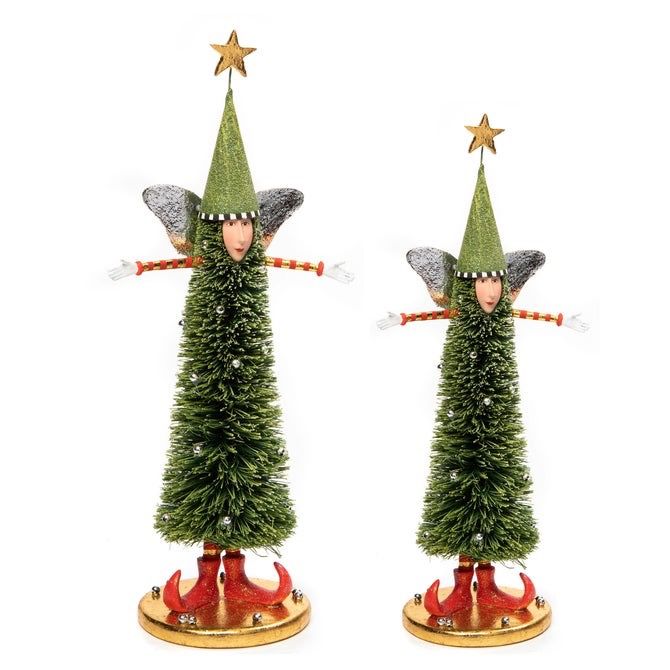 Patience Brewster Sisal Angel Trees Set of 2