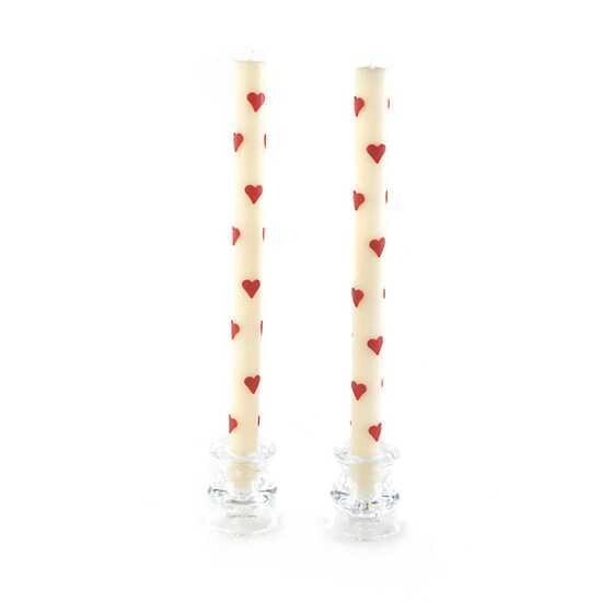Heart Dinner Candles Set of 2