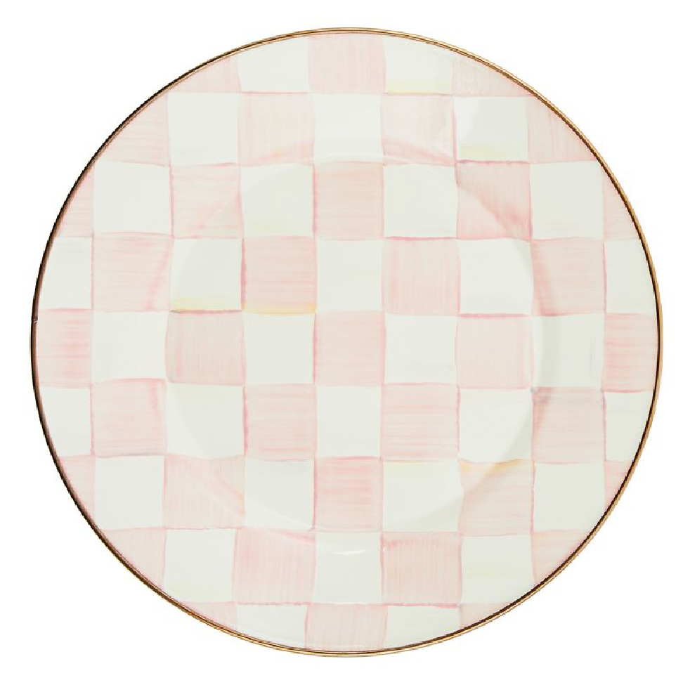 Rosy Check Dinner Plate 