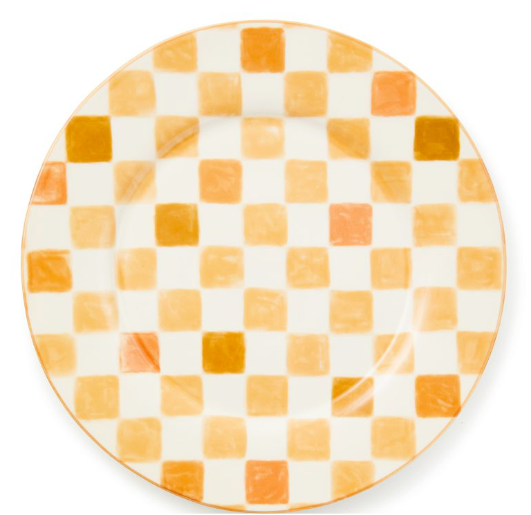 Honey Check Round Platter