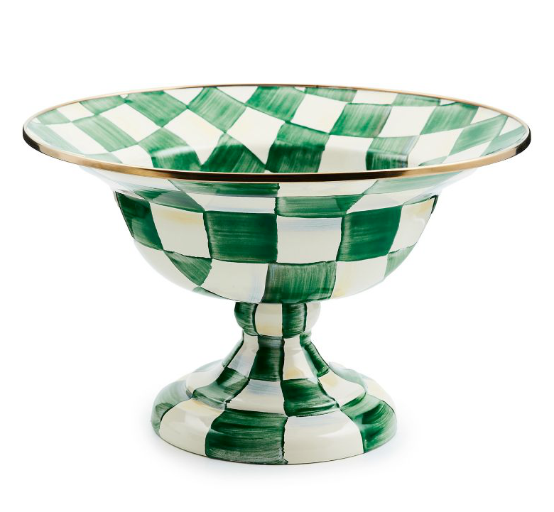 Emerald Check Large Compote