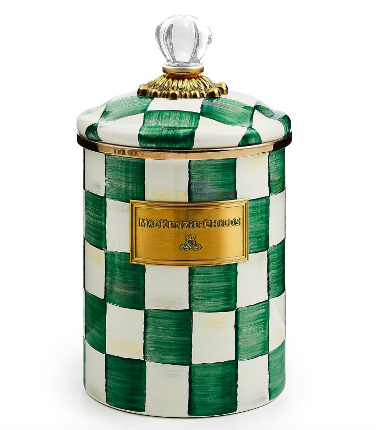 Emerald Check Medium Canister