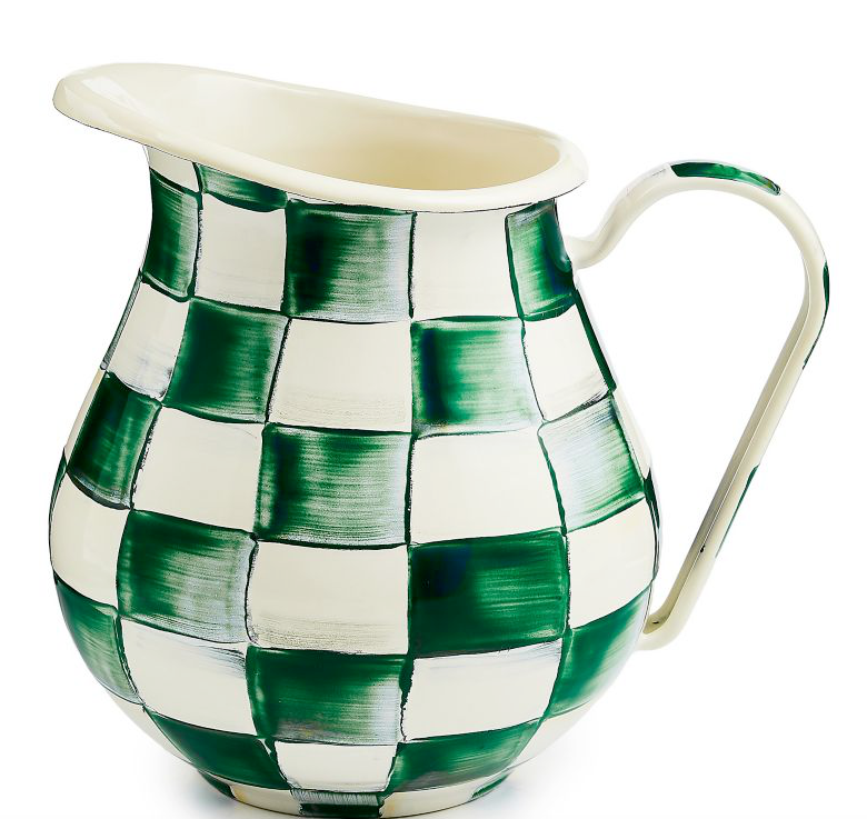 Emerald Check Pitcher