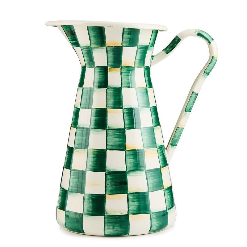 Emerald Check Large Practical Pitcher