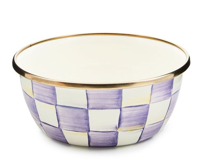 Violet Check Pinch Bowl