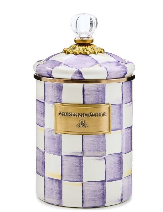 Violet Check Medium Canister