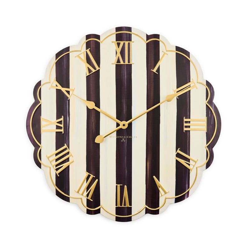 Courtly Stripe Wall Clock