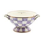 Violet Check Large Colander