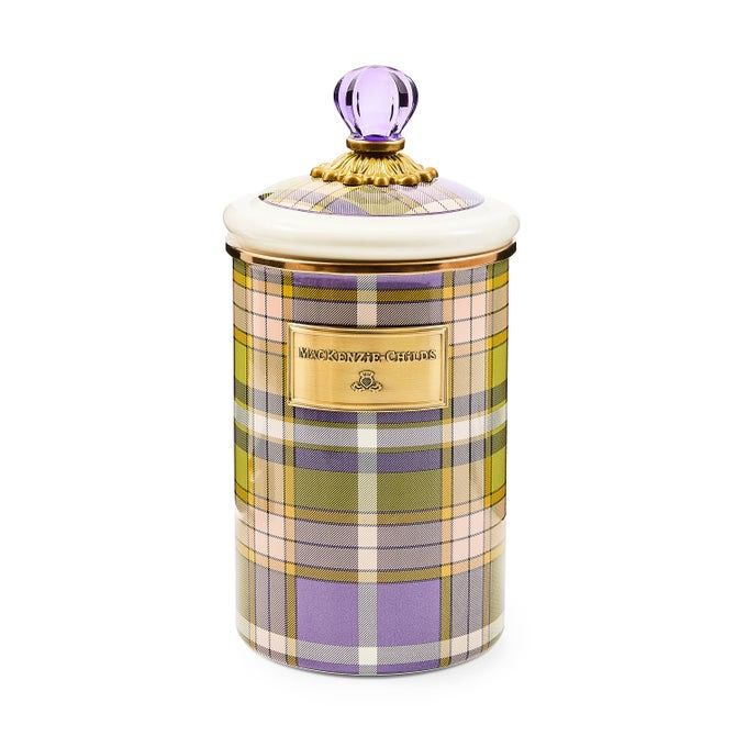 Tartan Violet Large Canister