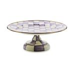 Violet Check Small Pedestal Platter