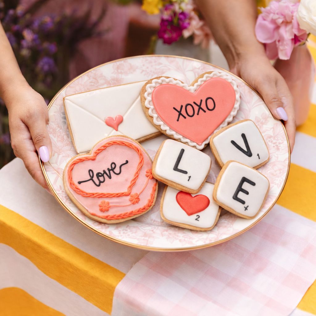 Valentines Cookie Class w Rosy  Check Plate 2-12-26