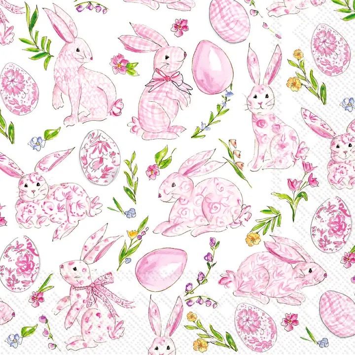Luncheon Napkins Pink Bunny
