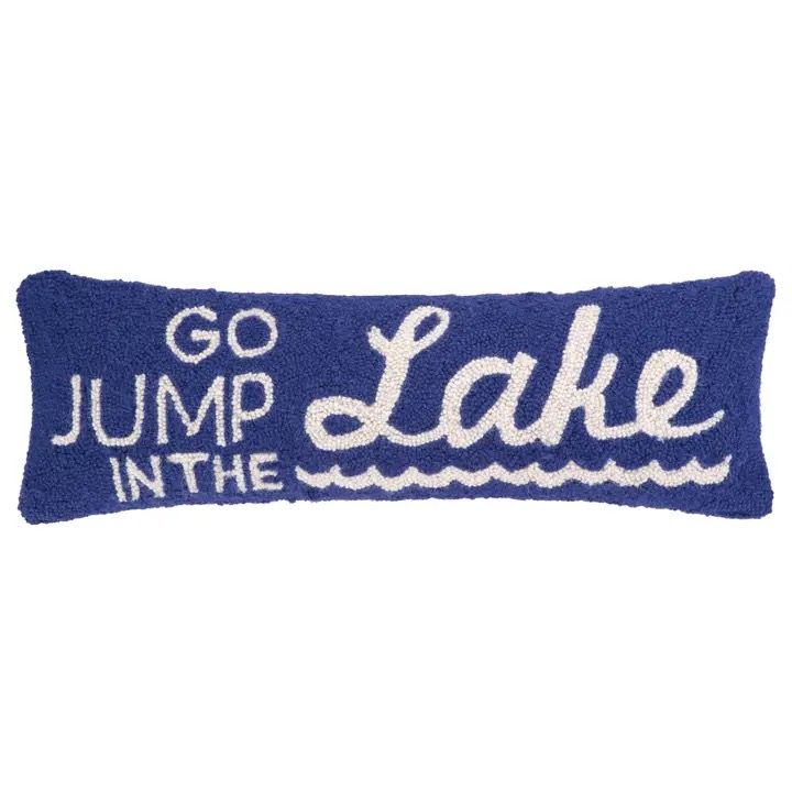 Jump In the Lake Hook Pillow