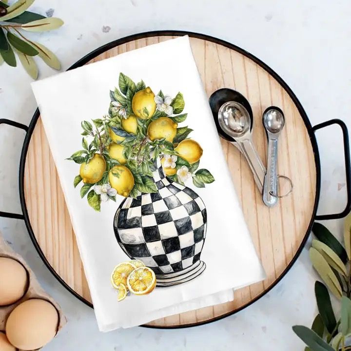 Lemons Tea Towel
