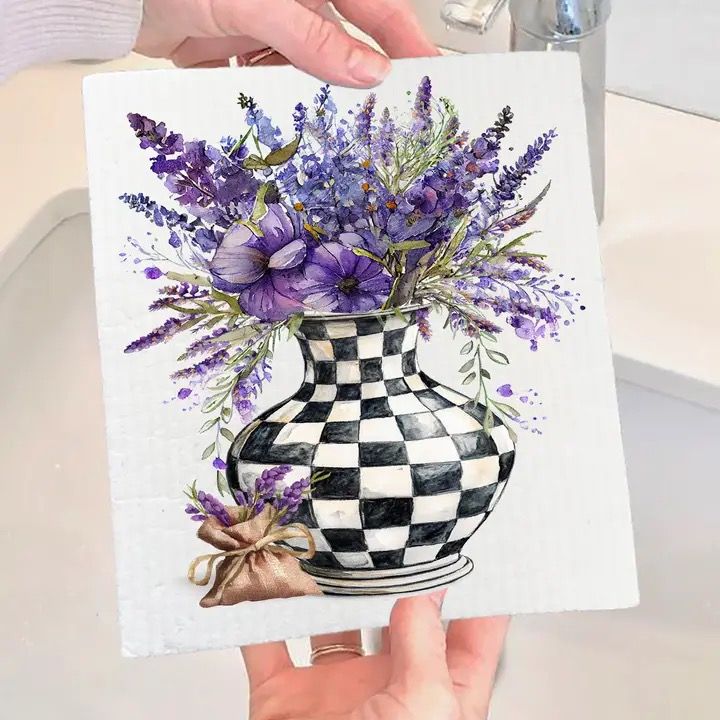 Lavender Swedish Dish Cloth