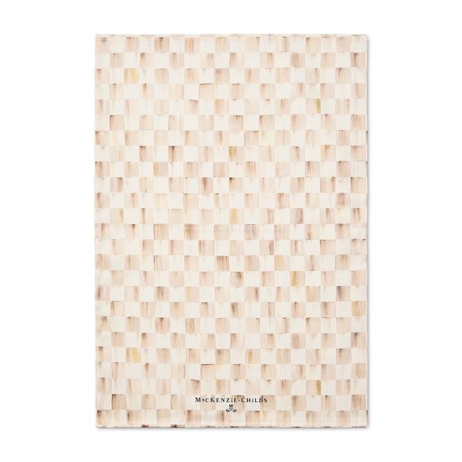 Mocha Check Dish Towel