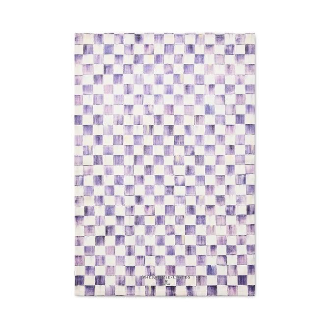 Violet Check Dish Towel