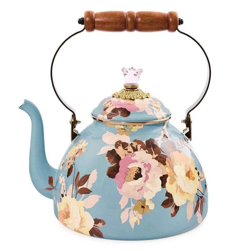 Wild Rose Slate 3 Qt Tea Kettle