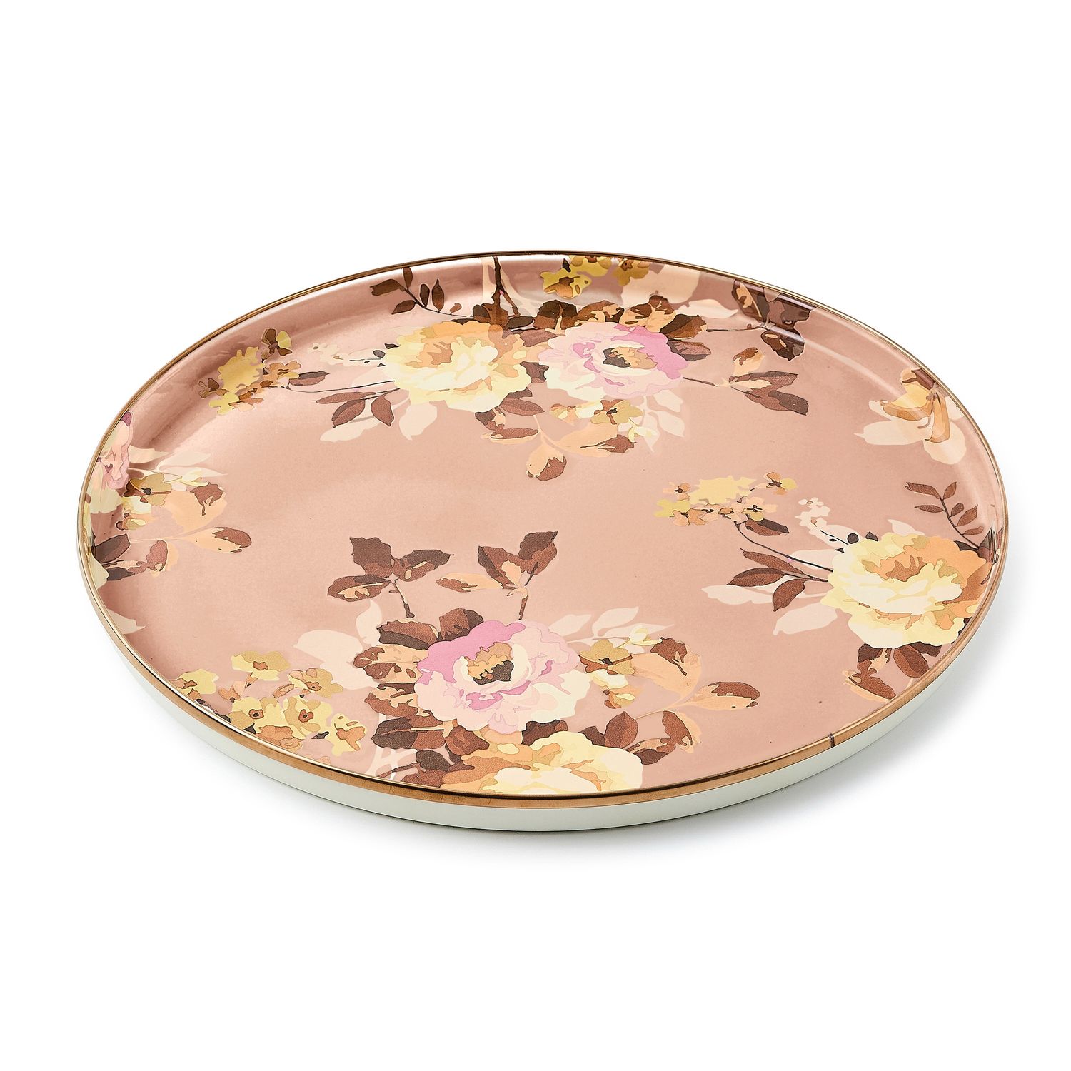 Wild Rose Mauve Round Tray
