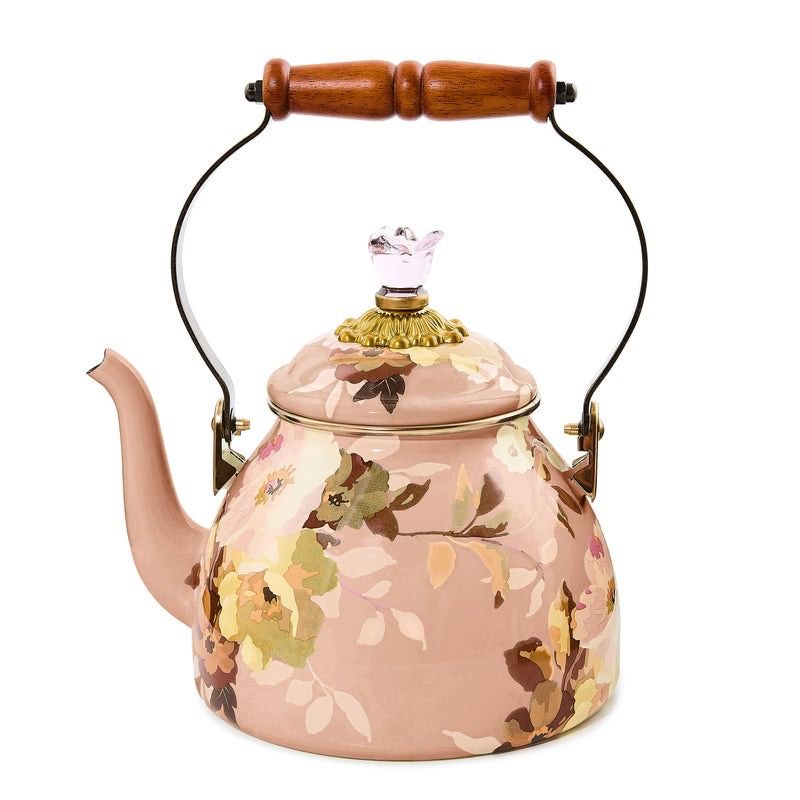 Wild Rose Mauve 2 Qt Tea Kettle