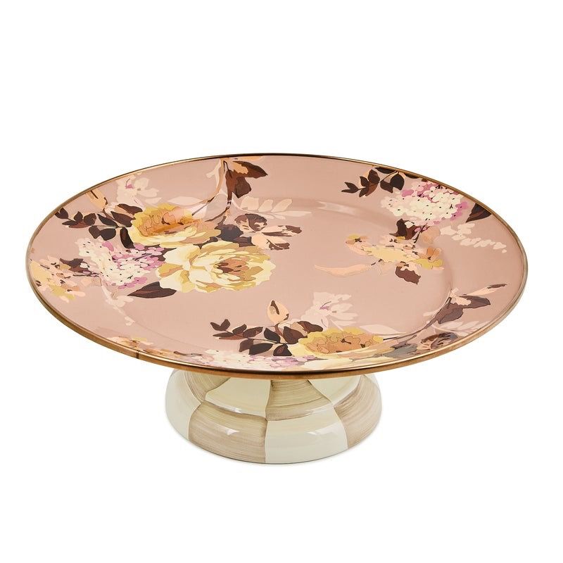 Wild Rose Mauve Small Pedestal Platter