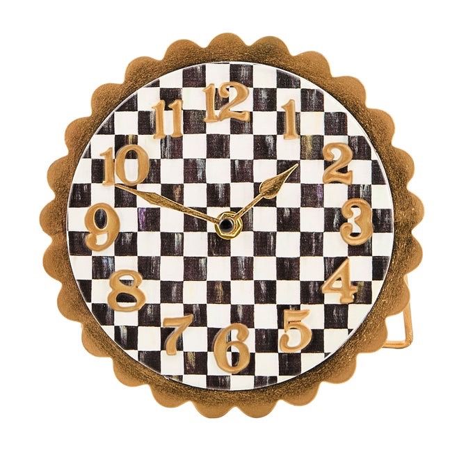 Courtly Check Scalloped Desk Clock