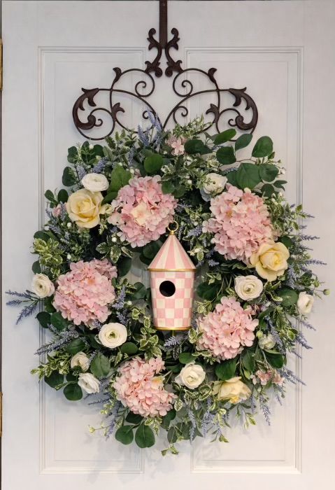Wreath Class - Light flowers w Rosy Birdhouse-  3 pm 4-18-26
