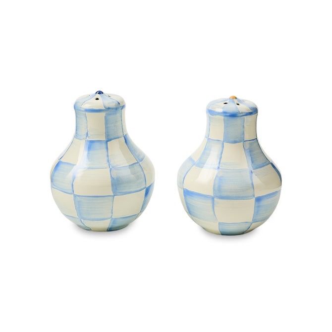 Sky Check Salt &amp; Pepper Shakers
