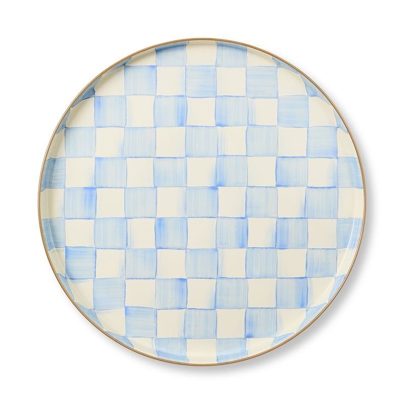Sky Check Round Tray