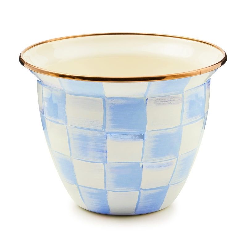 Sky Check Large Flower Pot