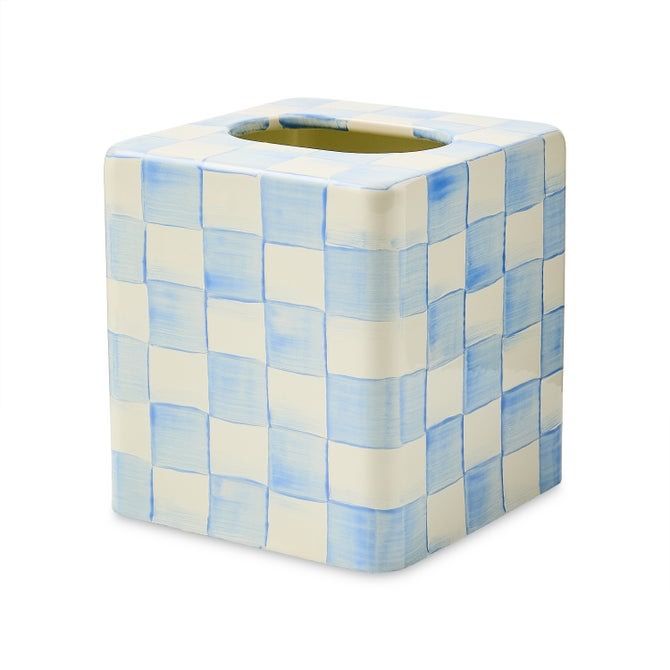 Sky Check Boutique Tissue Box 