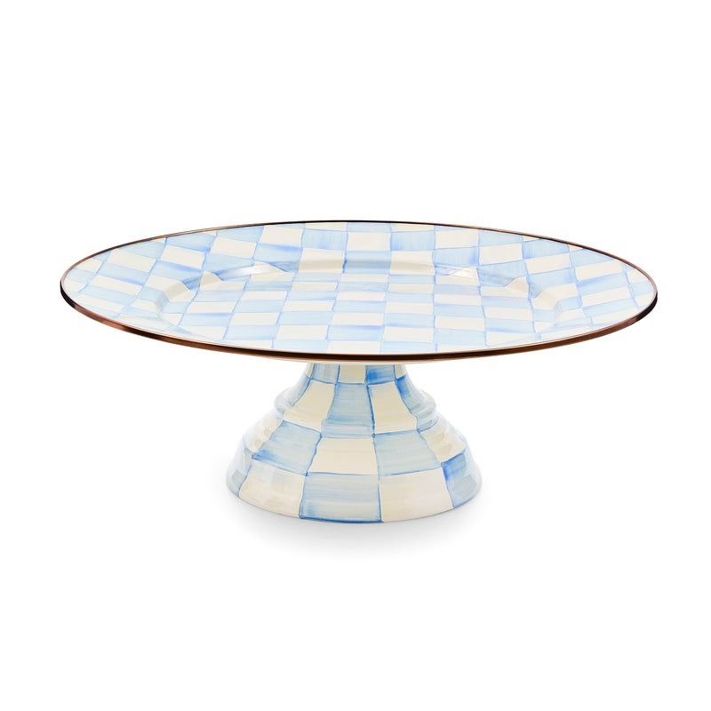 Sky Check Large Pedestal Platter
