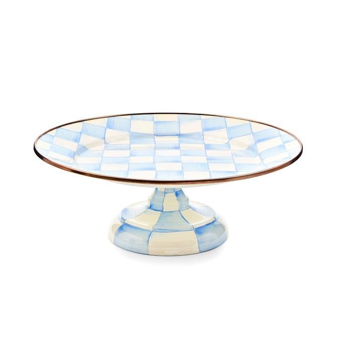 Sky Check Small Pedestal Platter