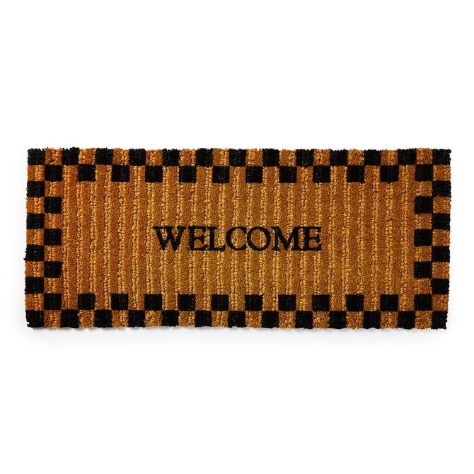 Welcome Check Double Door Mat