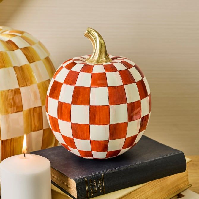 Paprika Check Medium Pumpkin
