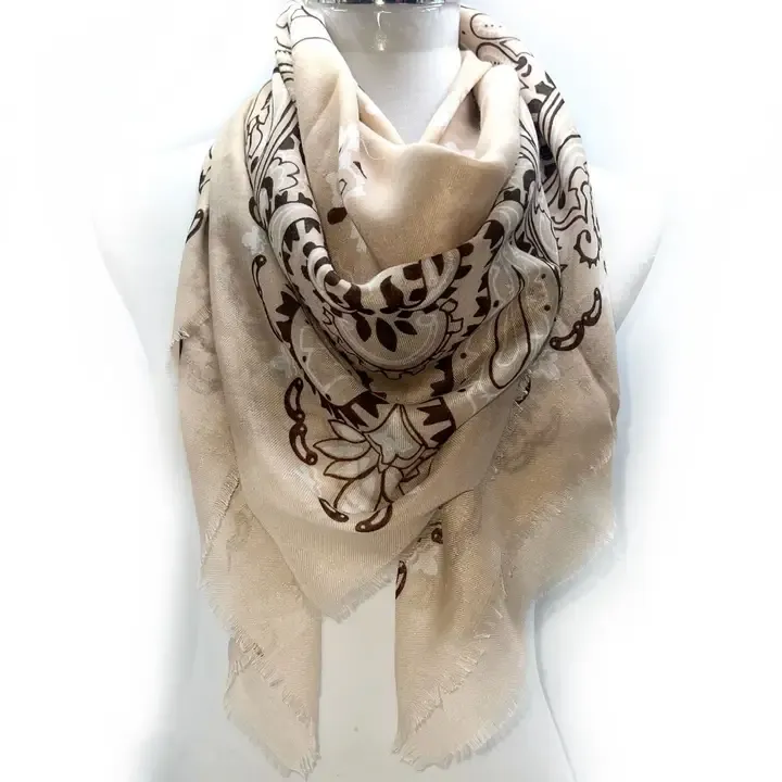 Square Scarf- Dark Beige