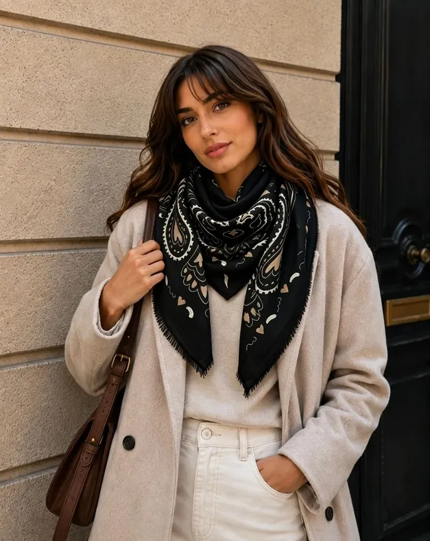 Woolen Scarf- Black