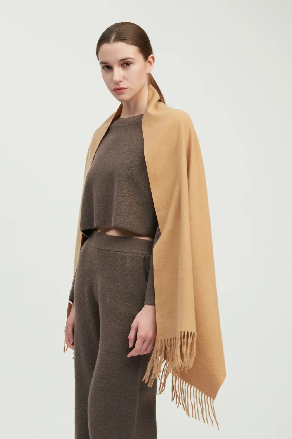 Mongol Soft Scarf Camel